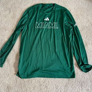 Adidas Dark Green Miami Long Sleeve Tee
